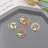 Japanese Kitten Rose Lily of the Valley Alloy Pendant