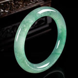 Zheru Jewelry Burmese Emerald Light Green Bracelet 54mm-64mm