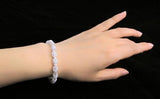 925 Silver Flower Beads Charm Bracelet For Women Adjustable Wedding Jewelry