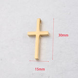 20Pcs/Lot Stainless Steel Christ Cross Charms For DIY Necklace Pendant