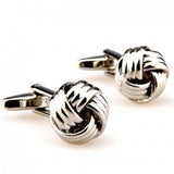 Metal Knots Cufflink Knitted Cuff Link Style