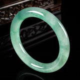 Zheru Jewelry Burmese Emerald Light Green Bracelet 54mm-64mm