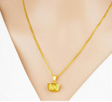 Vietnam 24K Gold-Plated Hollow Out Ingot Pendant for Women