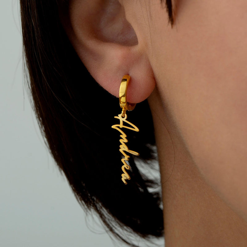 Custom Name Earrings - Stainless Steel Personalized
