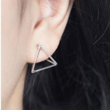 Triangle Geometric Sterling Silver Stud Earrings