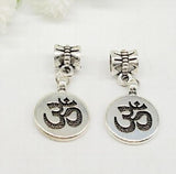 100Pcs Tibetan Silver Yoga OM Charms for Bracelet Pendant 30x15mm
