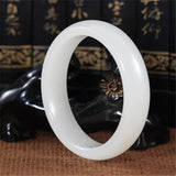 Natural Xinjiang Hetian Jade Bracelet 54-64mm Princess Jewelry Gift