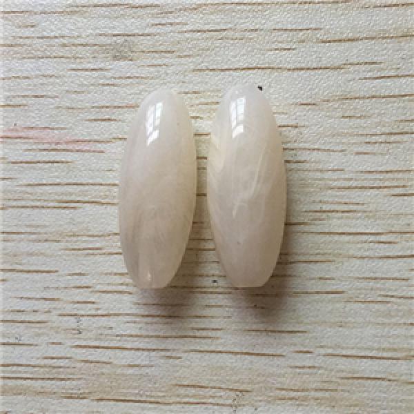 170pcs/lot Acrylic Marble Effect Pointed Ellipse Beads for DIY Jewelry Making