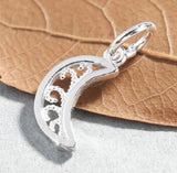 2pcs 925 Sterling Silver Hollow Moon Dangle Earrings DIY Jewelry