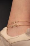 Personalized Stainless Steel Name Anklet in Gold