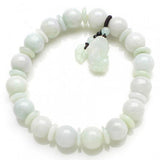 Emerald 10MM JADE Beads Bracelet Adjustable Bangle Hand-Carved Luck Amulet