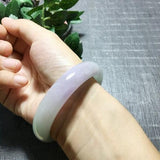 Zheru Jewelry Natural Burmese Jade Two-Color Bracelet 54-64mm
