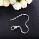 925 Silver Rose Snake Bracelet Romantic Wedding Femme Jewelry
