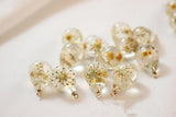 Dried Flowers Resin Bead Charms DIY Jewelry Earring Pendant Accessory