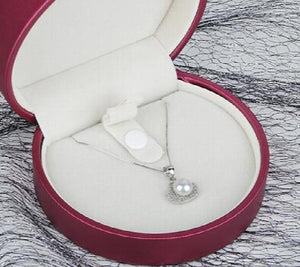 Freshwater Pearl Pendant Necklace 925 Sterling Silver Chain for Women