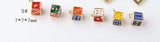 10pcs 3D Dice Enamel Charms Metal Pendant Earring DIY Jewelry Making Golden 7mm