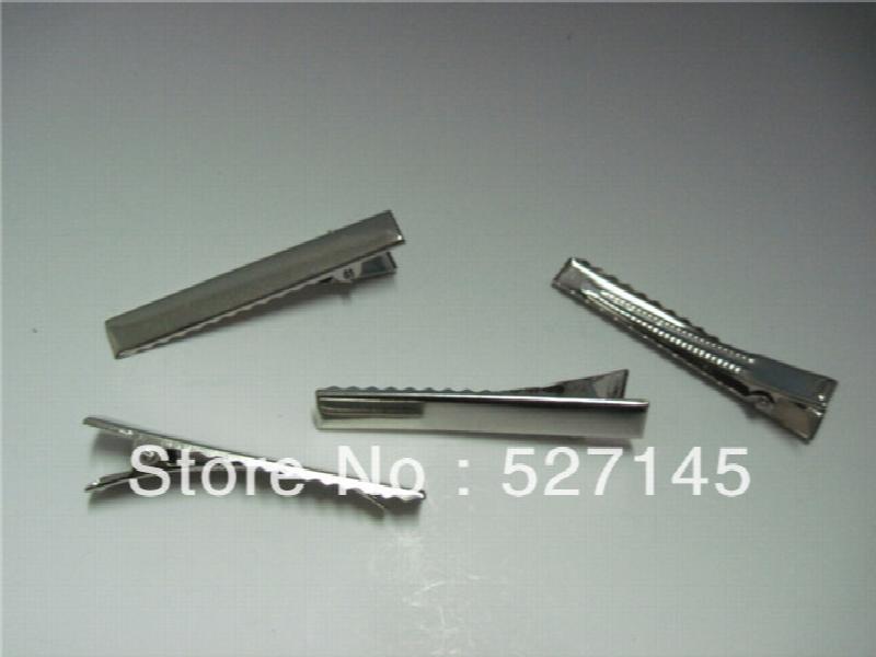 200Pcs Metal Hair Clips Base Barrette Finding 5.6cm