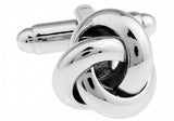 Men's Silver Brass Knot Cufflinks