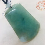 Burmese Emerald Jade Carving Pendant with Bead Necklace