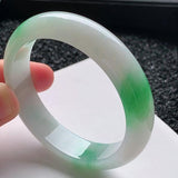 Zheru Jewelry Natural Burmese Jade Two-Tone Bracelet