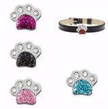 20PCS 8MM Paw Slide Charms Rhinestones Fit 8mm Leather Wristband Keychains