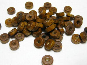 500 Coffee Colour 8X3mm Column Wood Beads