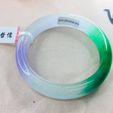 Natural Jadeite Bracelet Princess Jade Purple Green 54-62mm