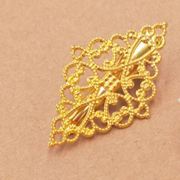 20pcs Copper Flower Hairpin Barrettes Hairgrips for Women DIY Jewelry