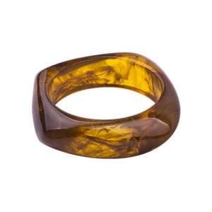 Vintage Resin Geometric Bangle Bracelet for Women