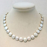 Freshwater Pearl Necklace White 12-13mm 17in Metal Clasp