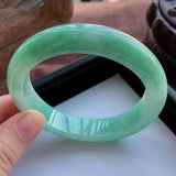 Natural Burmese Jadeite 54-64mm Light Green Bracelet