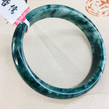Natural Dark Green Jadeite Bracelet 52-62mm, Female Princess Jade Bracelet