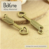 BoYuTe 200Pcs 8*30MM Arrow Heart Charms Bronze Plated Love Pendants
