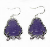 Chinese Style Jades Buddha Earrings