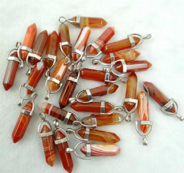 Natural Stone Quartz Crystal Amethyst Opal Agate Chakra Pendant 20pcs