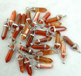 Natural Stone Quartz Crystal Amethyst Opal Agate Chakra Pendant 20pcs