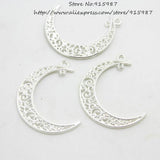 30 pcs/Lot Vintage Metal Alloy Hollow Moon Charms Jewelry Diy Pendants