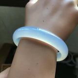 Zheru Jewelry Natural Agate Chalcedony 54-62mm Bracelet Princess Jewelry