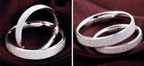 Frosted Texture Tibetan Silver Couple Wedding Band Ring