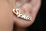 Custom Name Stud Earrings - Personalized Minimalist Jewelry