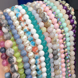 Natural Stone Agtes Amazonite Pearl Jades Hematite Jaspers Tiger Eye Beads
