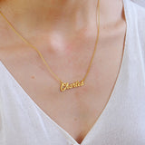 Personalized Minimalist Name Necklace, Gold Name Jewelry