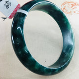 Zheru Jadeite Bracelet Natural Dark Green 54-62mm Female Jade A Certificate