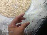 25pcs Clear Plastic Cup Hole Lid Straw for Artificial Parfait Cups
