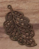 50pcs Vintage Metal Leaf Pendant Charms for DIY Jewelry Making