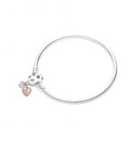 925 Sterling Silver Pan Bracelet Moments Crown O & Snake Chain Bracelet