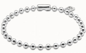 Silver Beads Chain Necklace 14K Jewelry