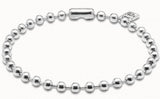 Silver Beads Chain Necklace 14K Jewelry