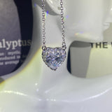 Heart-shaped Zircon Choker Pendant Necklace for Women