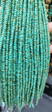 16inch African Turquoise Rondelle Beads for Jewelry Making